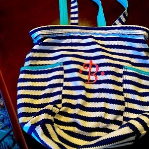 Thirty One Retro Metro Bag Navy Striped